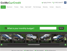 Tablet Screenshot of getmecarcredit.net